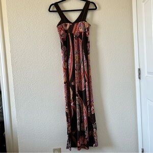Alyn Paige Women’s Maxi Dress Small multicolored Stretchy Simmer Party Boho Y2K
